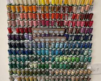 Exquisite Polyester Embroidery Thread Collection with Rack - 240 Spools