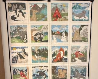 Winter Wildlife Applique Quilt Pattern Set
