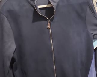 Johnston & Murphy Men's Sueded Mixed Media Bomber Jacket