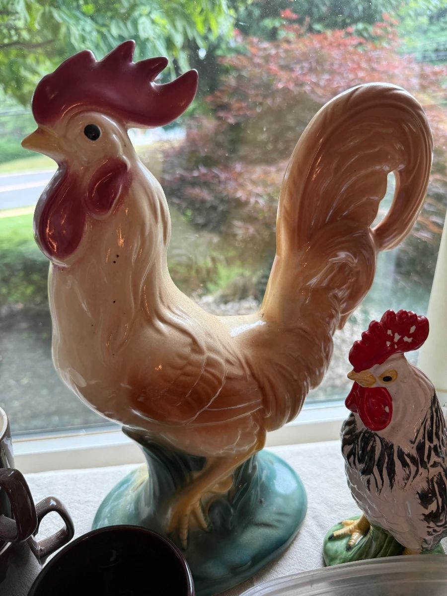 We've got roosters! (as every estate sale should)
