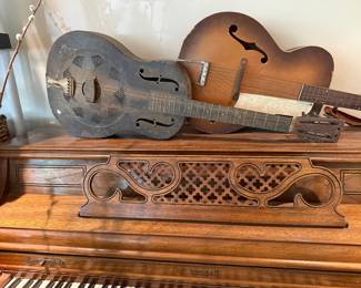 Vintage guitars and a LOVELY piano!