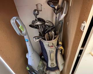 GOLF CLUBS (MENS AND WOMENS), FLOOR CLEANER