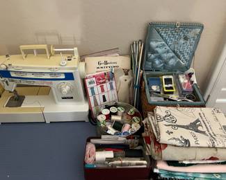 TAYLOR SEWING MACHINE AND ACCESSORIES