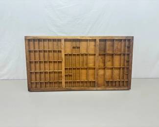 Antique Wood Printers Drawer