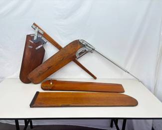 2 Vintage Sailboat Rudders and Keel Sets