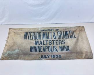 1936 Interior Malt and Grain Co. Grain Sack
