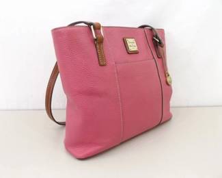 Dooney & Bourke Pink Pebble Grain Leather Lexington Tote