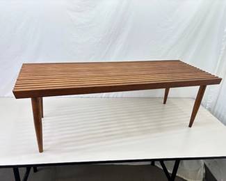 Mid Century Modern Slat Bench/Coffee Table