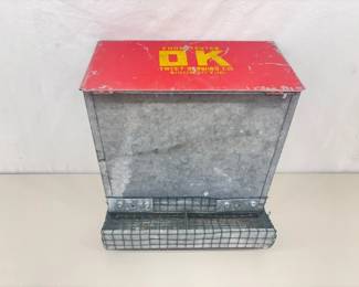 Vintage Galvanized Chicken/Animal Feeder