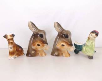Lot of Vintage Royal Copley Figural Planters etc.