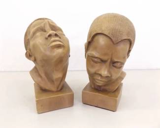 1961 Esco Products RARE Brower" Yearning For Freedom" Bust Sculpture Set