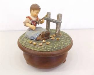 Vintage WORKING Carved Anri Thoren's Swiss Movement "Lara's Theme" Music Box