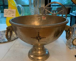 #109	Silverplate Fish Handled champagne Ice Bucket - Possibly Tommy Bahama	 $25.00 