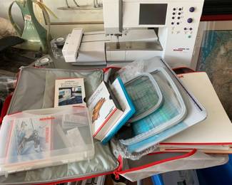 #259	Bernina artista 165 sewing machine wit 3 hoops, book, case foots etc	 $150.00 