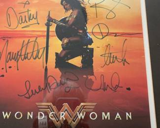 #189	Wonder women  the future of Justice begins poster  sign by actors w certificat of Authenticity	 $150.00 