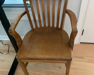 #64	Oak Arm Chair 	 $40.00 