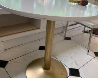 #51	Gold Base Laminate Top Round Table - 30" Round x 30" Tall	 $40.00 