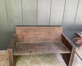 #179	48x 25x seat height 15 wood bench 	 $100.00 
