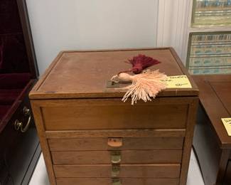 #130	Pine Jewelry Box w/lift-top and 4 drawers - 12x10x11	 $50.00 