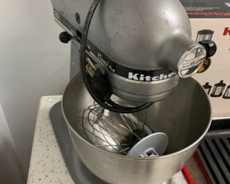 #92	Kitchenaid Stand Mixer Classic Plus 10 speed with Kitchenaid Prep/Slicer/Shredder - Works but missing the mixer attachment - has dough hook and the wire whisk	 $150.00 