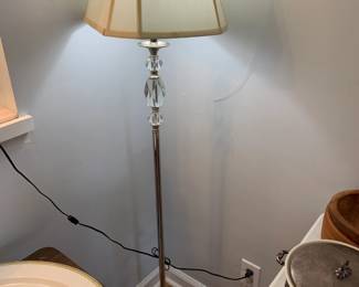 #41	Chrome Floor Lamp w/crystal Top - 60" Tall	 $60.00 