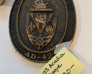 #105	US Acadia Plaque	 $30.00 