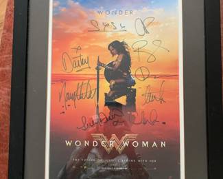 #189	Wonder women  the future of Justice begins poster  sign by actors w certificat of Authenticity	 $150.00 