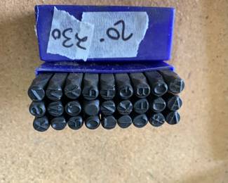 #230	die letter metal stamps 27 bars	 $20.00 