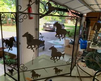 #247	25x24 horse fireplace screen metal	 $55.00 