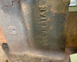 #232	Columbia large bench vise 	 $125.00 