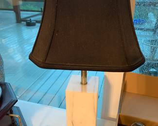 #113	Marble Base Lap w/black Shade - 24" Tall	 $75.00 