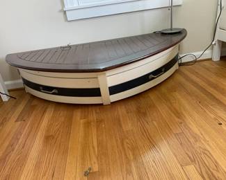 #9	Ships Front Wood Coffee Table w/2 doors - 60x29x14 (as is finish)	 $125.00 