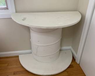 #8	Half-Spool Wood End Table - 32x15x27	 $25.00 