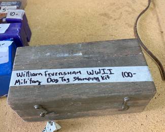 #228	William Feversham WWII Military dog stamping kit 	 $100.00 