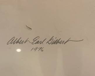 #91	Albert Earl Gilbert - 1976 Signed Print of 3 owls 	 $75.00 