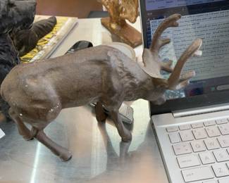#217	moose iron door stop  6 inch tall 	 $40.00 