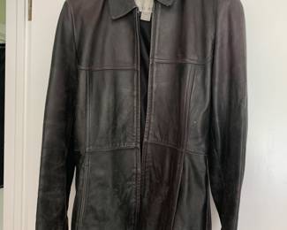#184	black leather jacket Nine west XL petite jacket	 $100.00 