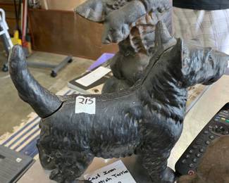 #215	cast iron Scottiesh terrier doorstop 8 inch tall	 $40.00 