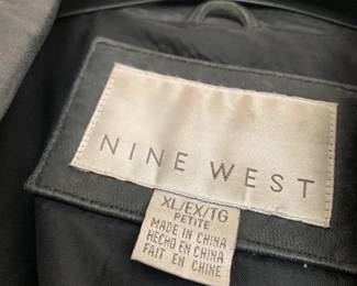 #184	black leather jacket Nine west XL petite jacket	 $100.00 