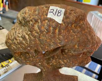 #218	tree iron door stop 8 inches tall	 $30.00 