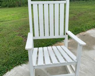 #79	White Wood rocking chair w/enamel Finish	 $40.00 