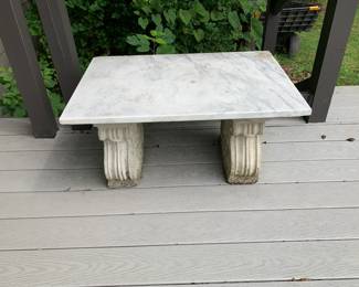 #75	Concrete Base Bench w/marble Top- 31x21x15	 $75.00 