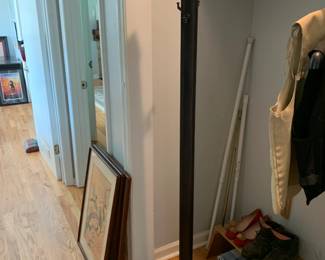 #187	6 foot metal heavy coat rack with 8 hooks 	 $125.00 