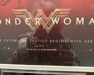 #189	Wonder women  the future of Justice begins poster  sign by actors w certificat of Authenticity	 $150.00 