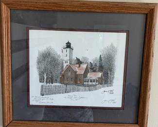 #183	James Sabol 1984 "Coming Home" signed print from artist 	 $100.00 			
