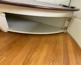 #9	Ships Front Wood Coffee Table w/2 doors - 60x29x14 (as is finish)	 $125.00 