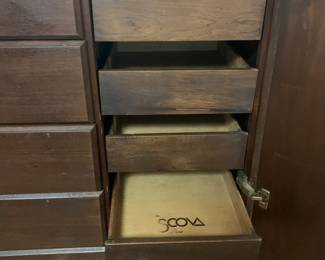 #139	Drexel Wood 12 Drawer Chest of Drawers - Pattern Scova - (as is finish) - 48x18x49	 $175.00  #139	Drexel Wood 12 Drawer Chest of Drawers - Pattern Scova - (as is finish) - 48x18x49	 $175.00 