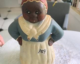 #154	7.5 inch tall Aunt Jemoma bank 	 $50.00 