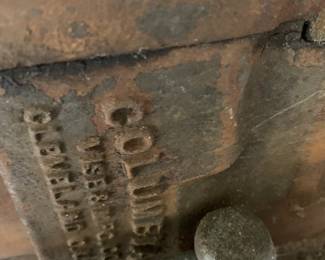 #232	Columbia large bench vise 	 $125.00 
