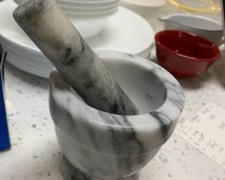 #93	Marble Morter and Pestle - 4" Tall	 $30.00 